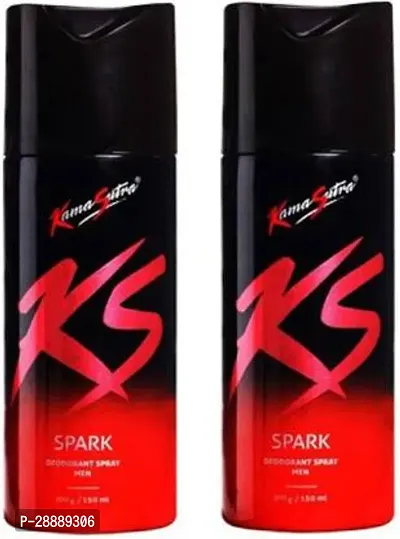 Kamasutra Spark Deodornt Spray 150ML Each  Pack of 2  Deodorant Spray     For Men  300 ml, Pack of 2-thumb0