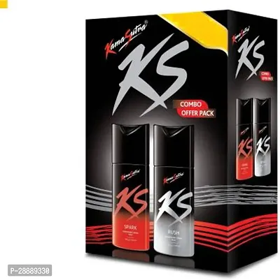 Kamasutra Spark and Rush Combo Pack Deodorant Spray     For Men  300 ml, Pack of 2