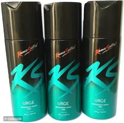 KS URGE  PACK OF 3  Deodorant Spray     For Men  450 ml, Pack of 3