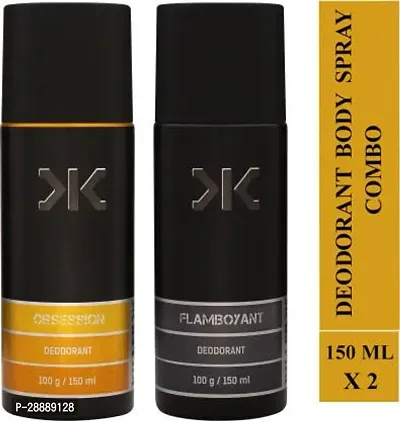 KILLER Obsession,Flamboyant Deodorant Spray     For Men  300 ml, Pack of 2