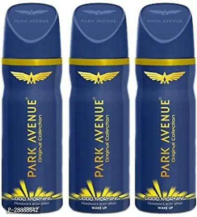 PARK AVENUE Good Morning Deodorant Combo Pack of 3 Deodorant Spray     For Men  450 ml, Pack of 3-thumb0