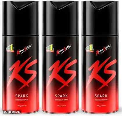 KS SPARK 3 Body Spray   For Men and Women  450 ml, Pack of 3  Deodorant Spray     For Men and Women  450 ml, Pack of 3