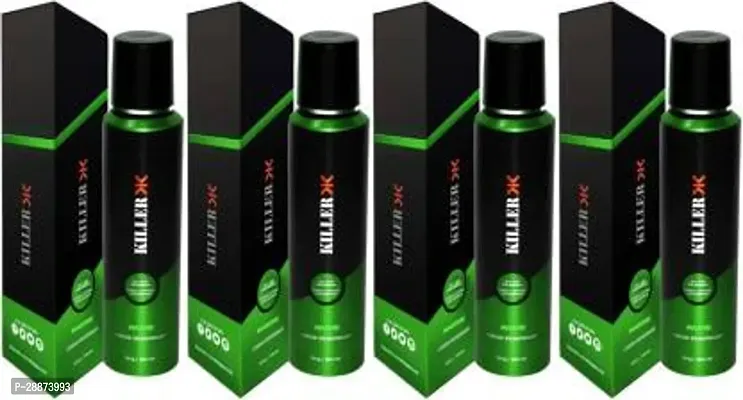 Killer Marine - Pack of 4 (150ml Each) Deodorant Spray  -  For Men and Women (600 ml, Pack of 4)