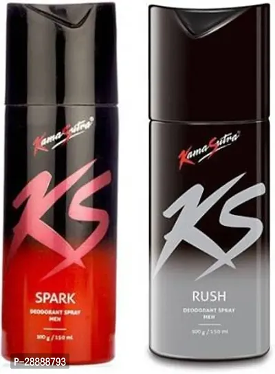 Kamasutra KS Spark Rush Deodorant Spray     For Men  300 ml, Pack of 2