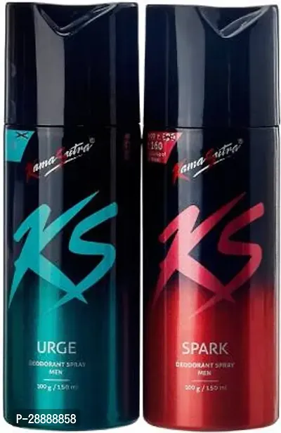 KS URGE,SPARKE Perfume Body Spray     For Men  140 ml, Pack of 2-thumb0