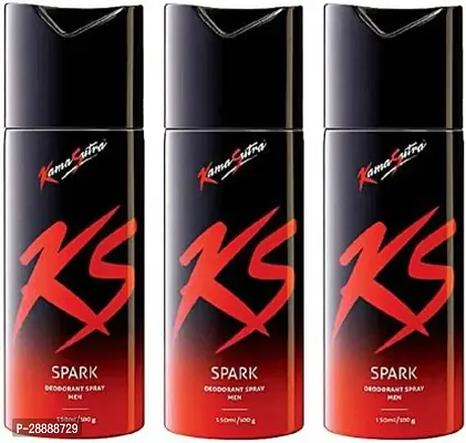 KS SPARK 3 Body Spray   For Men and Women  450 ml, Pack of 3  Body Spray     For Men and Women  450 ml, Pack of 3