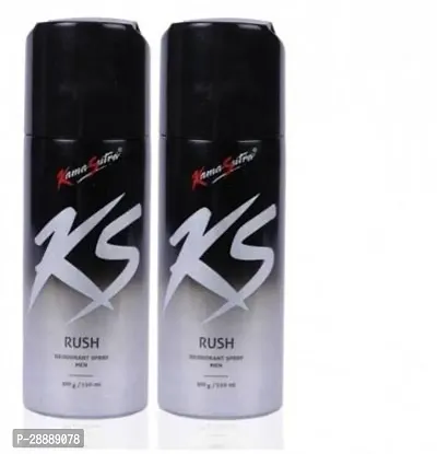 KS Men Deo  Rush  Deodorant Spray     For Men and Women  300 ml, Pack of 2