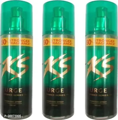 KS 3 Urge Power Series Deodorant Spray (135ml) Body Spray  -  For Men and Women (135 ml, Pack of 3)