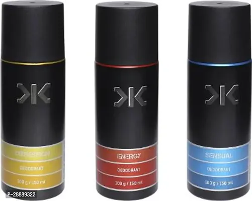 KILLER SEN/ENG/OBS SET STNDRD ASTD Deodorant Spray     For Men  450 ml, Pack of 3