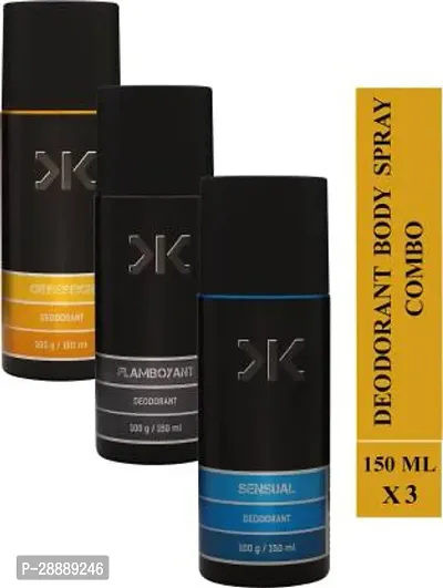 KILLER Obsession,Flamboyant and Sensual Deodorant Spray     For Men  450 ml, Pack of 3-thumb0