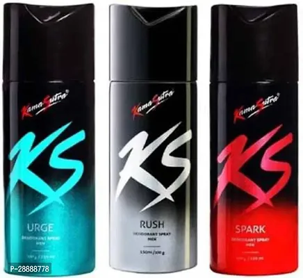 KS spark,rush,urge Deodorant Spray     For Men  450 ml, Pack of 3