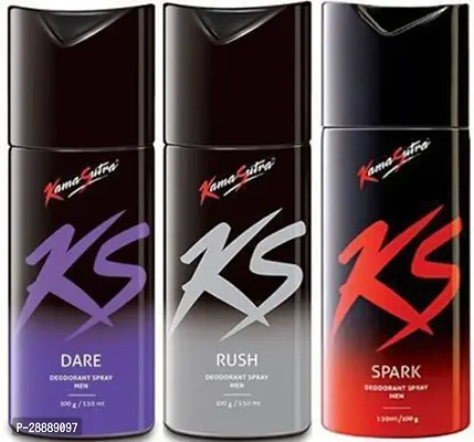 Kamasutra KSD SRD3 Deodorant Spray     For Men and Women  450 ml, Pack of 3