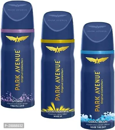 PARK AVENUE C BLUEand G MORNINGand STORM DEODORANT, 150ML COMBO OF 3 Deodorant Spray     For Men  450 ml, Pack of 3-thumb0