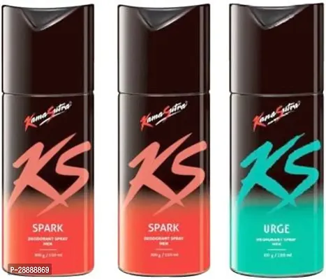 Kamasutra Combo Pack, Spark Spark Urge Deodorant Spray     For Men  450 ml, Pack of 3