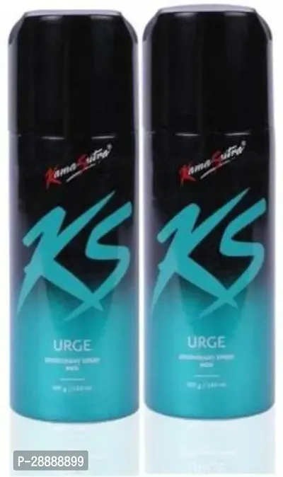 KS Men Deo  URGE  Deodorant Spray     For Men and Women  300 ml, Pack of 2-thumb0