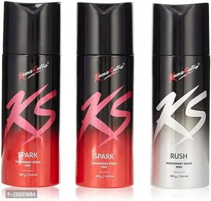 KS kamasutra body spray Deodorant Spray     For Men and Women  450 ml, Pack of 3