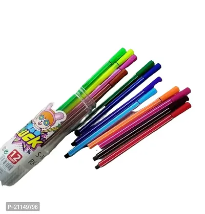 12 pcs sketch pens with box perfect for kids ( pack of 12 )-thumb3