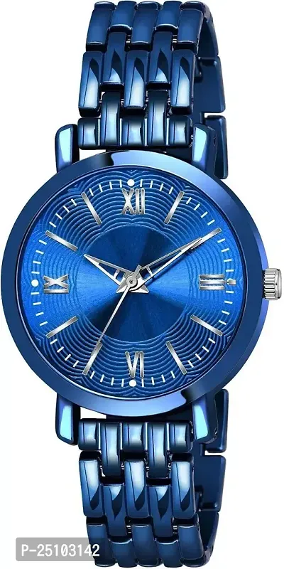 KAJARU Amino Classic Analog Girls Watch (Round Blue Dial, Blue Colored Strap, Pack of 1)_43