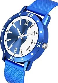 KAJARU Classic Analog Boys Watch (Round Blue  White Dial, Blue Colored Strap, Pack of 2)_112-thumb1