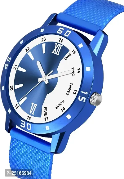 KAJARU Classic Analog Boys Watch (Round Blue  White Dial, Blue Colored Strap, Pack of 2)_112-thumb2