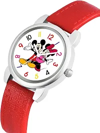 KAJARU Classic Analog Boys  Girls Watch (Round Multicolor Dial, Red Colored Strap, Pack of 1)_190-thumb2