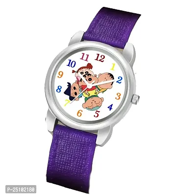 KAJARU Classic Analog Boys  Girls Watch (Round Multicolor Dial, Purple Colored Strap, Pack of 1)_193