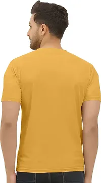 KAJARU Mens Polyester Round Neck Half Sleeve Striped Slim Fit T-Shirt-thumb1
