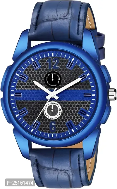 KAJARU Classic Analog Boys Watch (Round Blue Dial, Blue Colored Strap, Pack of 1)_207
