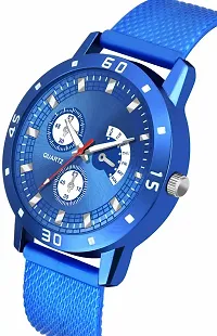KAJARU Amino Classic Analog Boys Watch (Round Blue Dial, Blue Colored Strap, Pack of 1)_27-thumb1