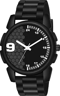 KAJARU Classic Analog Boys Watch (Round Black Dial, Black Colored Strap, Pack of 1)_214-thumb1