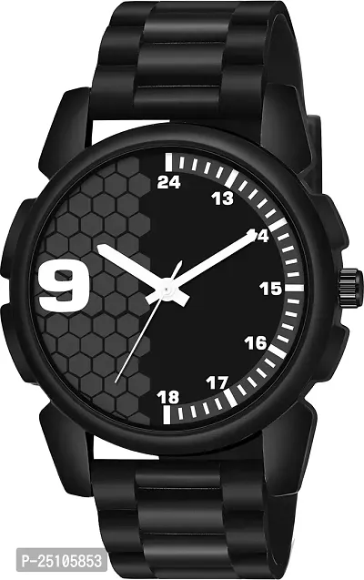 KAJARU Classic Analog Boys Watch (Round Black Dial, Black Colored Strap, Pack of 1)_214-thumb2