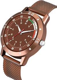 KAJARU Classic Analog Boys Watch (Round Brown Dial, Brown Colored Strap, Pack of 1)_298-thumb1