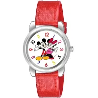 KAJARU Classic Analog Boys  Girls Watch (Round Multicolor Dial, Red Colored Strap, Pack of 1)_190-thumb1
