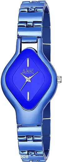 KAJARU Amino Classic Analog Girls Watch (Tonneau Blue Dial, Blue Colored Strap, Pack of 1)_40-thumb0