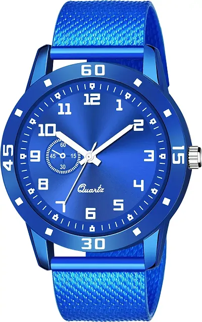 KAJARU Classic Analog Boys Watch (Round Blue Dial, Blue Colored Strap, Pack of 1)_284