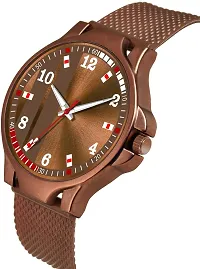 KAJARU Classic Analog Boys Watch (Round Brown Dial, Brown Colored Strap, Pack of 1)_239-thumb1