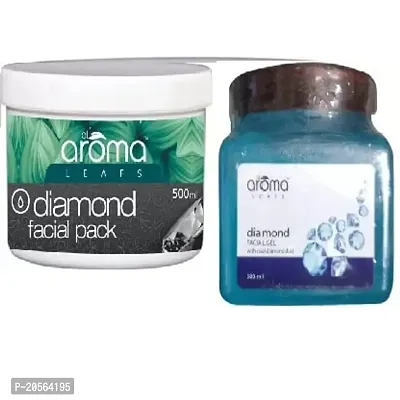 AlAroma Leafs DIAMOND FACIAL CREAM WITH DIAMOND FACIAL GEL (2 Items in the set)-thumb0