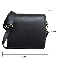 Stylish PU Leather Sling Cross Body, Messenger, Shoulder Bag for Men Women(26cmx7cmx26cm)-thumb1