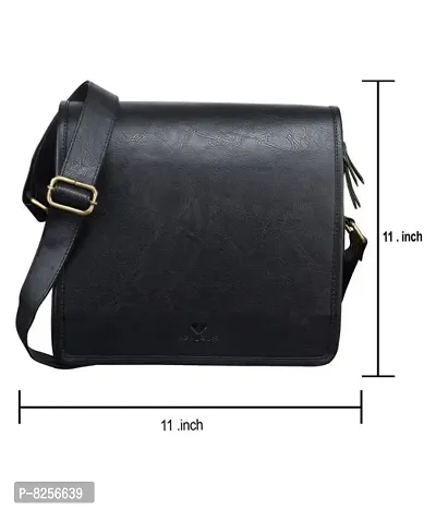 Stylish PU Leather Sling Cross Body, Messenger, Shoulder Bag for Men Women(26cmx7cmx26cm)-thumb2