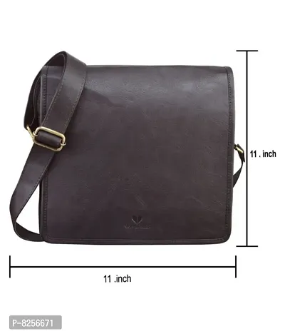 Stylish PU Leather Sling Cross Body, Messenger, Shoulder Bag for Men Women(25cmx10cmx33cm)-thumb2