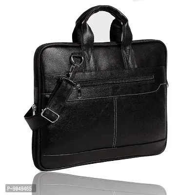 Stylish PU Leather 15.6 inch Laptop Messenger Organizer Bag/Shoulder Sling Office Bag for Men  Women  (41x 30x6 cm)-thumb0