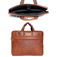 Stylish PU Leather 15.6 inch Laptop Messenger Organizer Bag/Shoulder Sling Office Bag for Men  Women  (41x 30x6 cm)-thumb3