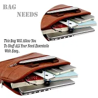 Stylish PU Leather 15.6 inch Laptop Messenger Organizer Bag/Shoulder Sling Office Bag for Men  Women  (41x 30x6 cm)-thumb2