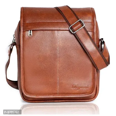 Stylish PU Leather Sling Cross Body Travel Office Business Messenger-BROWN-thumb3