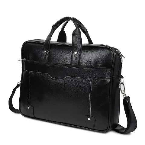 PU Leather 15.6 inch Laptop Messenger Bag(42x 32x7 cm)