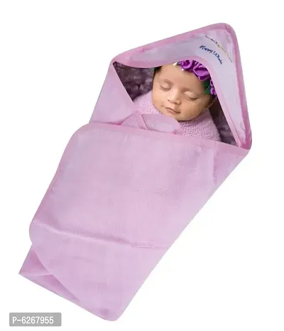 Elegant Cotton Wrapper Hooded Blanket For New Born Baby