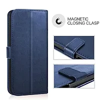Vivo Y15s Flip Case | Premium Leather Finish Flip Cover | with Card Pockets | Wallet Stand |Complete Protection Flip Cover for Vivo Y15s - Blue-thumb3