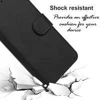 Leather Finish Flip Cover for Vivo Y11 | Inside Pockets  Inbuilt Stand | Wallet Style | Magnet Closure Vivo Y11 Flip Case ( Black)-thumb2
