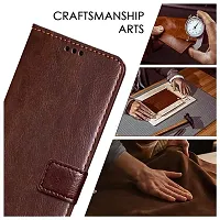 Leather Flip Cover for Samsung Galaxy J2 Core - SM-J260G - Brown-thumb4
