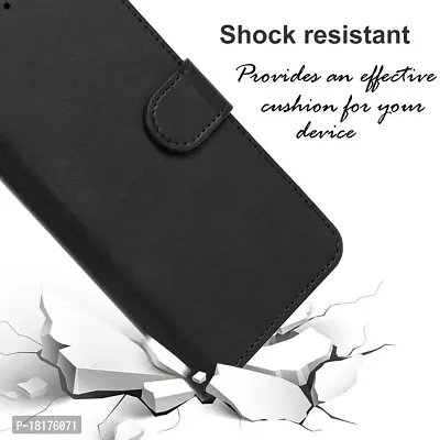 Flip Cover Back Case Cover for Vivo Y91 | Y95 | Y93 (Flexible | Leather Finish | Card Pockets Wallet  Stand | Black)-thumb4